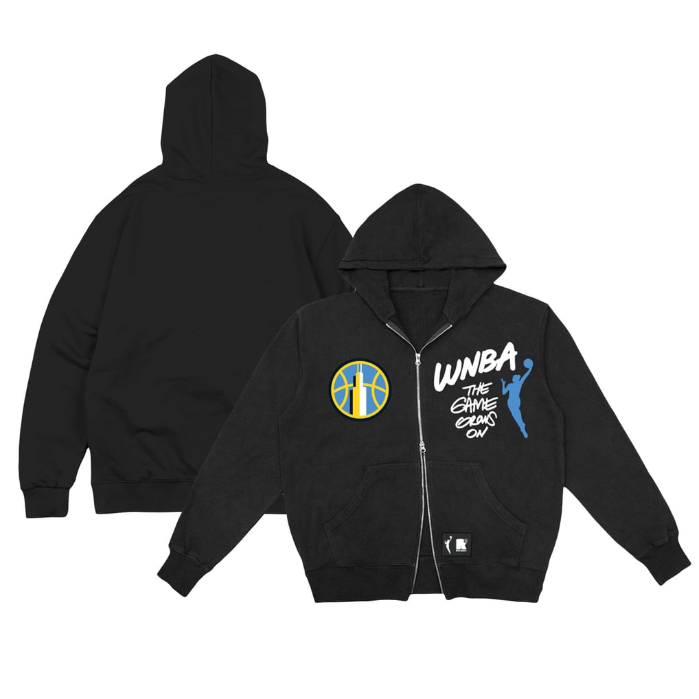  Chicago Sky round21 Unisex Double-Zip Hoodie - Black